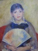 Pierre-Auguste Renoir Young Women with a Fan Sweden oil painting artist